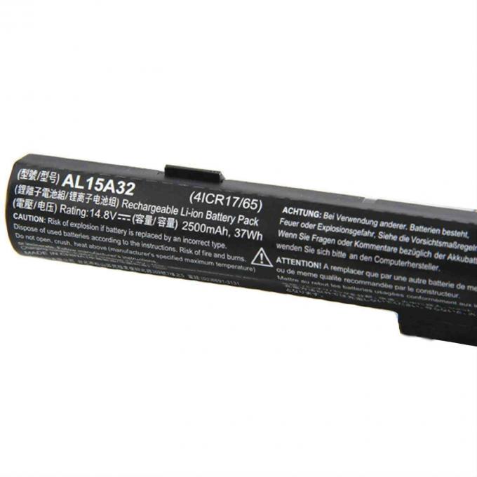 Interne Batterie des Laptop-AL15A32 für Reihen-Notizbuch-Schwarzes 14.8V 25Wh des Acer Aspire-E5-422 E5-573