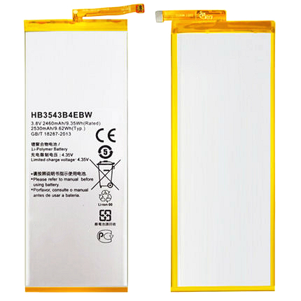 Mobiltelefon-Batterie-Ersatz für Polymer-Zelle des Huawei Ascend-P7 HB3543B4EBW 2460mAh 3.8V mit 1-jähriger Garantie