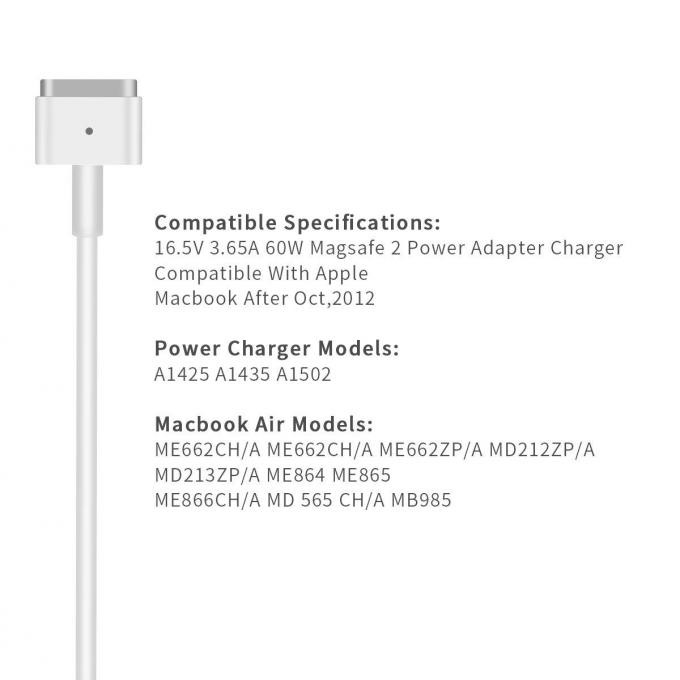 A1502 MacBook Pro 13 T-Spitzen-Verbindungsstück des Zoll-Ladegerät-16.5V 3.65A 60W Magsafe2